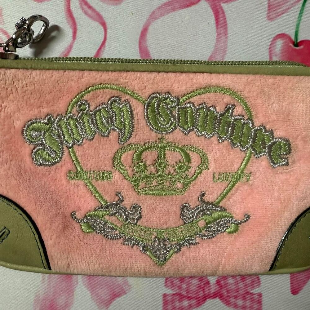 Y2K Vintage Pink and Green Juicy Couture Small Bag